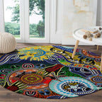 Personalised Eels NAIDOC Week 2024 Round Carpet Australia Aboriginal Dot Painting