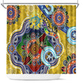 Personalised Eels NAIDOC Week 2024 Shower Curtain Australia Aboriginal Dot Painting