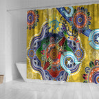 Personalised Eels NAIDOC Week 2024 Shower Curtain Australia Aboriginal Dot Painting