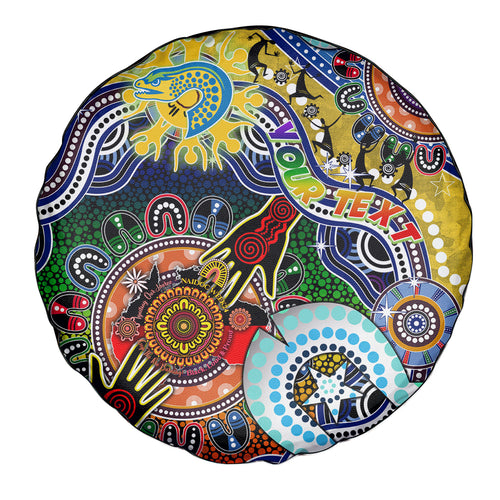 Personalised Eels NAIDOC Week 2024 Spare Tire Cover Australia Aboriginal Dot Painting