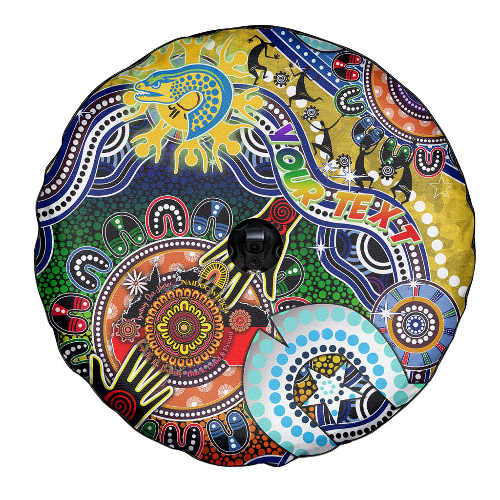 Personalised Eels NAIDOC Week 2024 Spare Tire Cover Australia Aboriginal Dot Painting