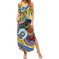 Personalised Eels NAIDOC Week 2024 Summer Maxi Dress Australia Aboriginal Dot Painting