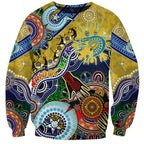 Personalised Eels NAIDOC Week 2024 Sweatshirt Australia Aboriginal Dot Painting