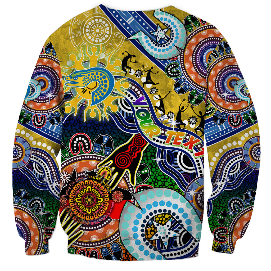 Personalised Eels NAIDOC Week 2024 Sweatshirt Australia Aboriginal Dot Painting