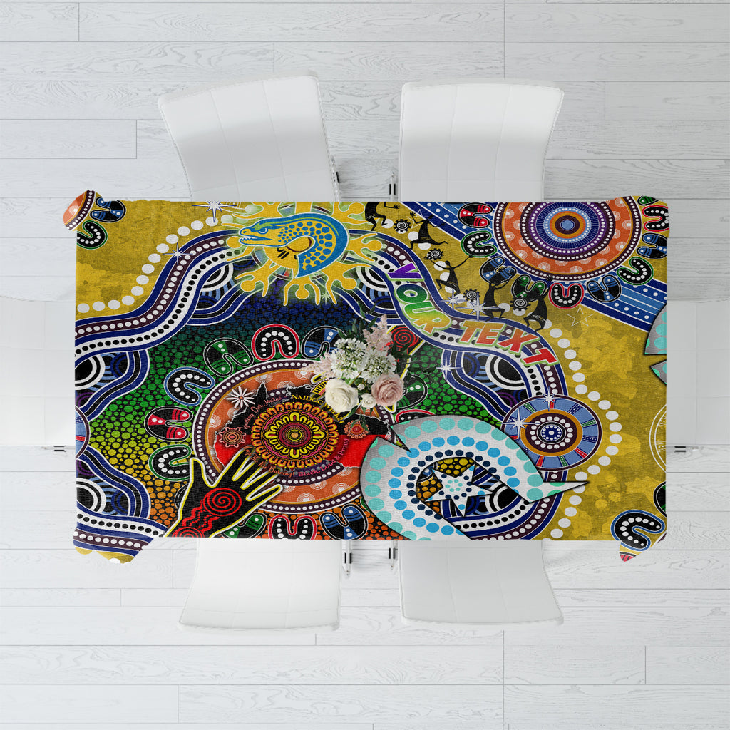 Personalised Eels NAIDOC Week 2024 Tablecloth Australia Aboriginal Dot Painting
