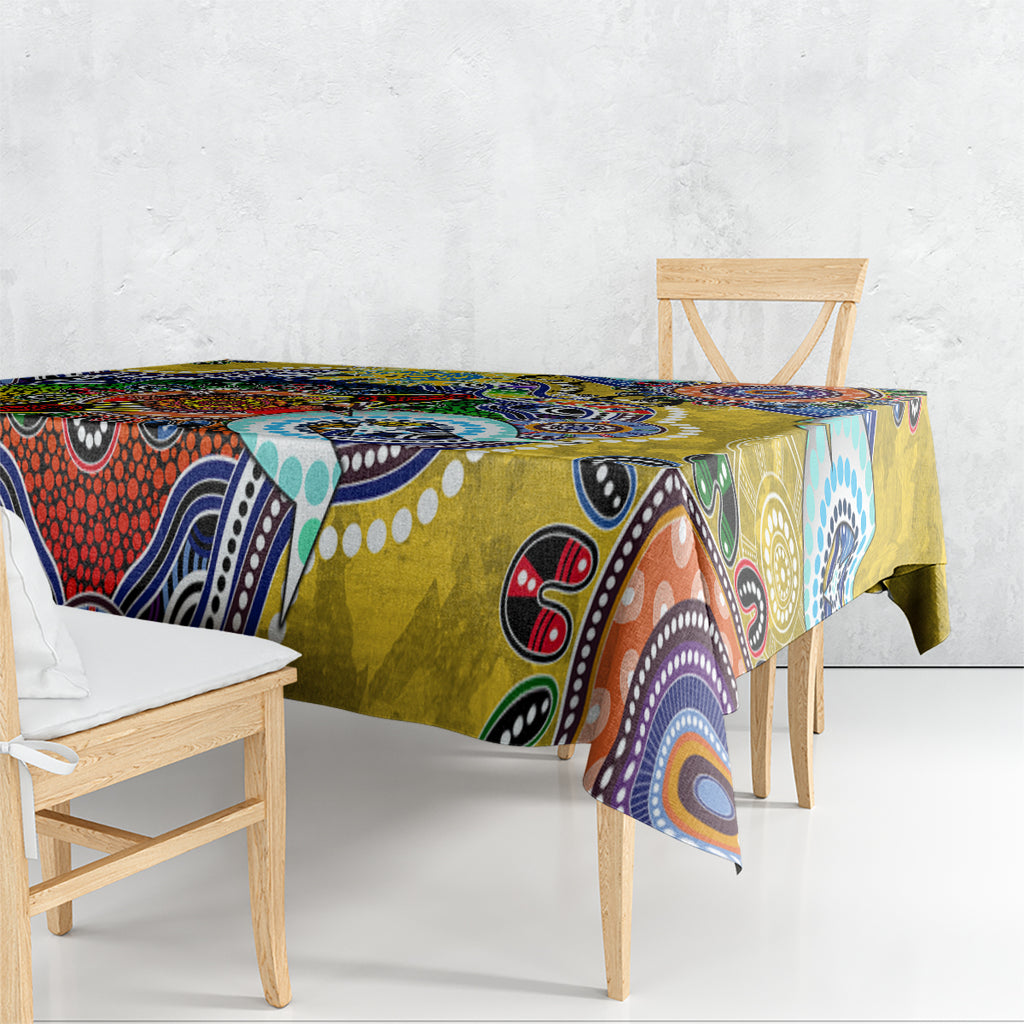 Personalised Eels NAIDOC Week 2024 Tablecloth Australia Aboriginal Dot Painting