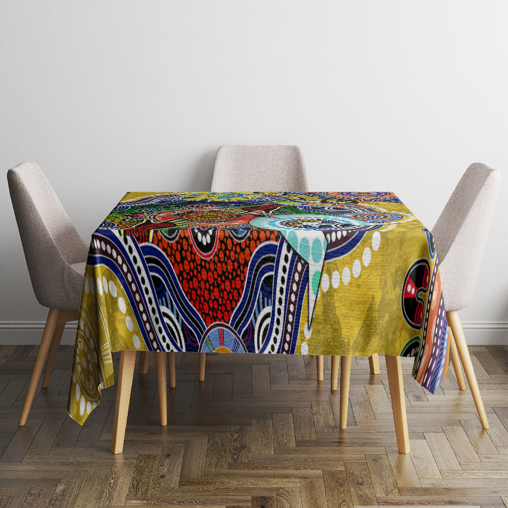Personalised Eels NAIDOC Week 2024 Tablecloth Australia Aboriginal Dot Painting