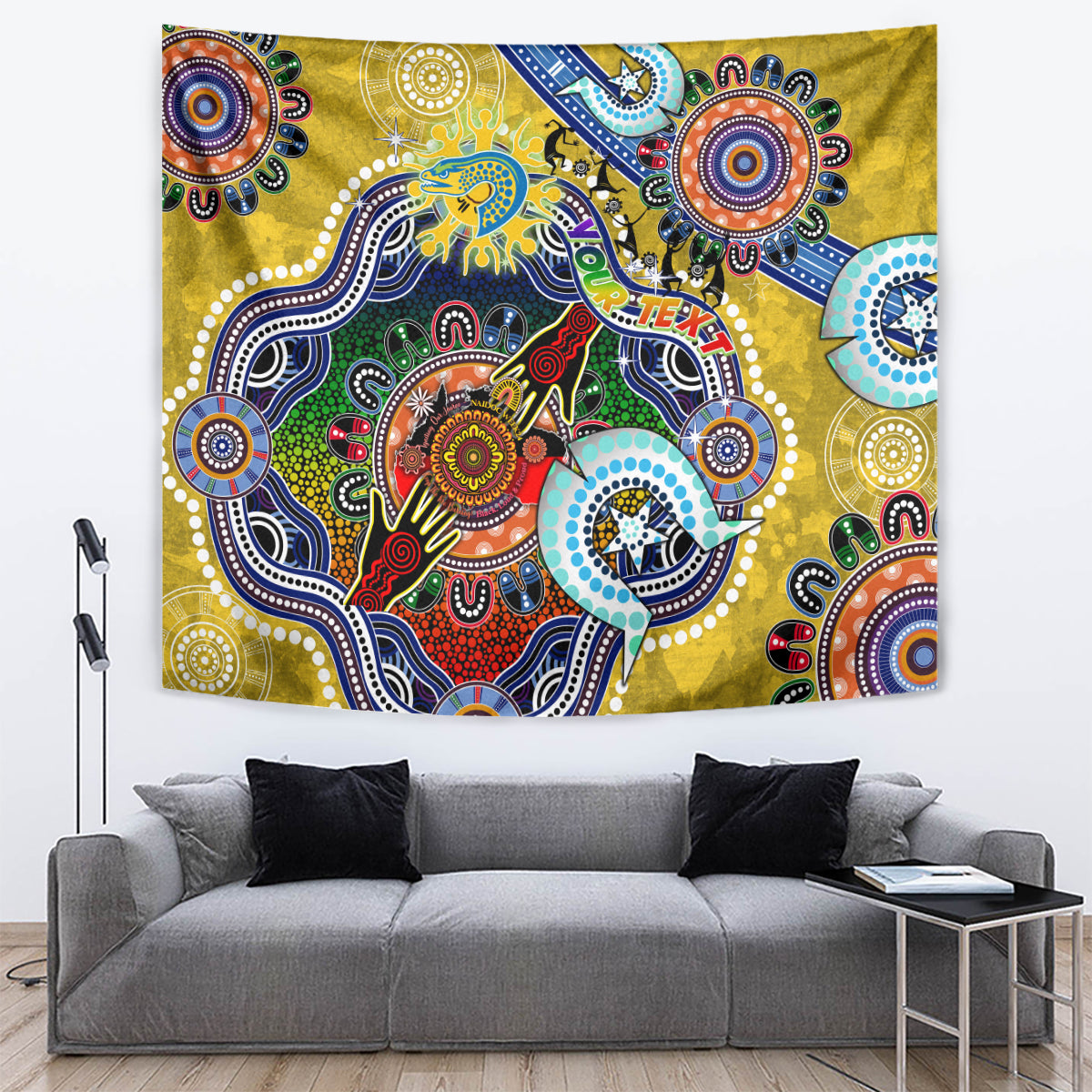Personalised Eels NAIDOC Week 2024 Tapestry Australia Aboriginal Dot Painting