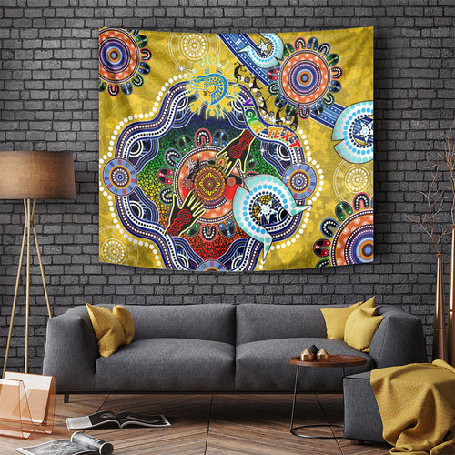 Personalised Eels NAIDOC Week 2024 Tapestry Australia Aboriginal Dot Painting