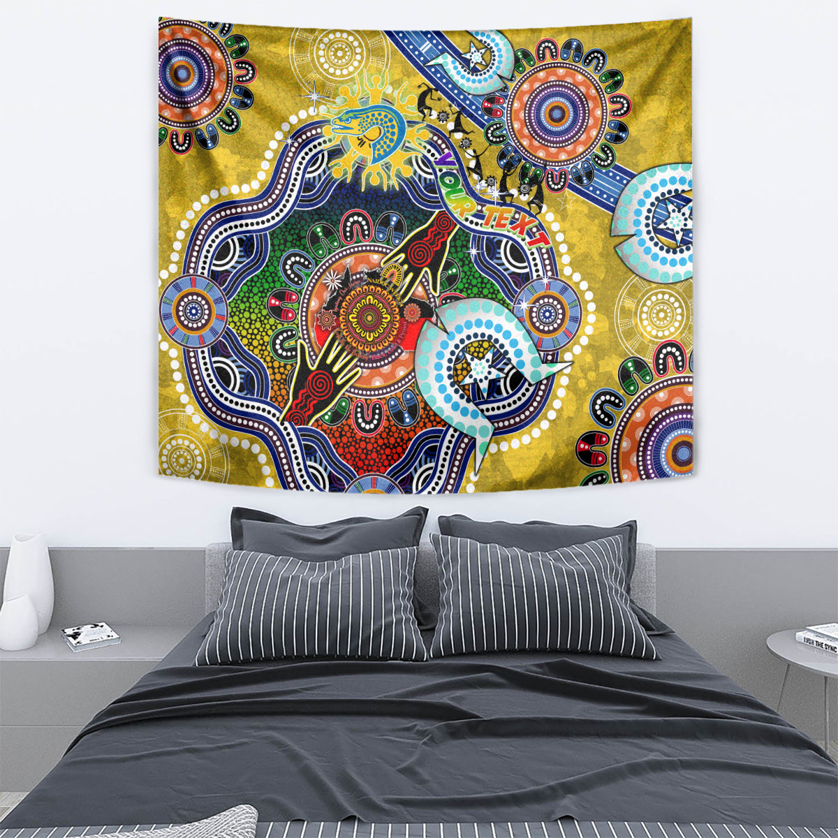 Personalised Eels NAIDOC Week 2024 Tapestry Australia Aboriginal Dot Painting