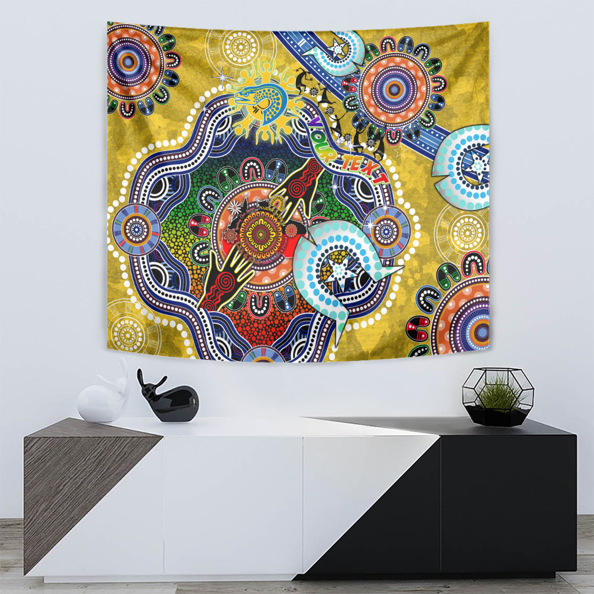 Personalised Eels NAIDOC Week 2024 Tapestry Australia Aboriginal Dot Painting