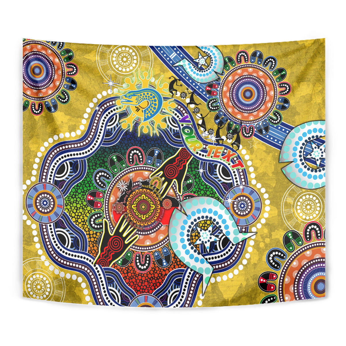 Personalised Eels NAIDOC Week 2024 Tapestry Australia Aboriginal Dot Painting