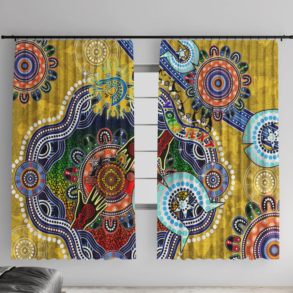Personalised Eels NAIDOC Week 2024 Window Curtain Australia Aboriginal Dot Painting