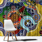 Personalised Eels NAIDOC Week 2024 Window Curtain Australia Aboriginal Dot Painting