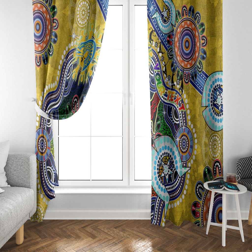 Personalised Eels NAIDOC Week 2024 Window Curtain Australia Aboriginal Dot Painting