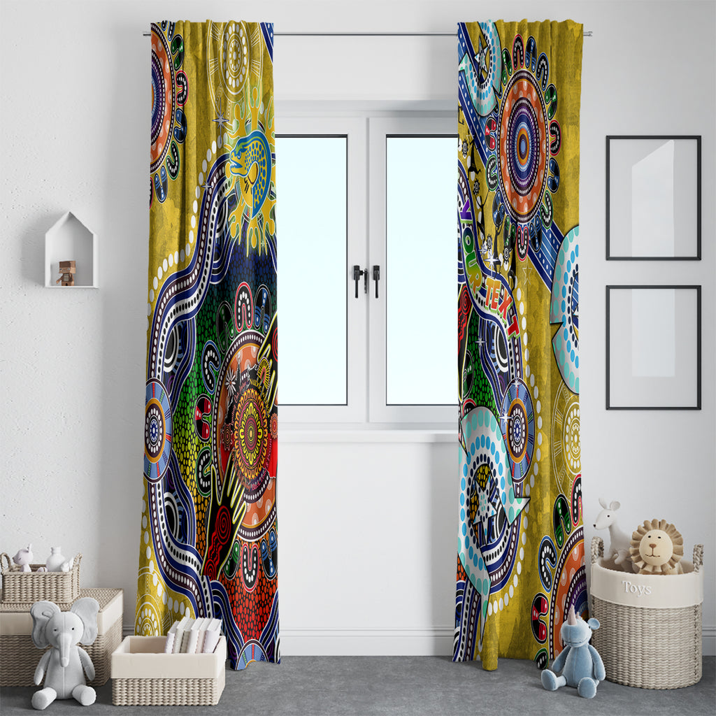 Personalised Eels NAIDOC Week 2024 Window Curtain Australia Aboriginal Dot Painting