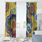 Personalised Eels NAIDOC Week 2024 Window Curtain Australia Aboriginal Dot Painting