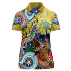 Personalised Eels NAIDOC Week 2024 Women Polo Shirt Australia Aboriginal Dot Painting