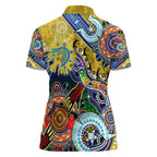 Personalised Eels NAIDOC Week 2024 Women Polo Shirt Australia Aboriginal Dot Painting