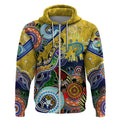 Personalised Eels NAIDOC Week 2024 Zip Hoodie Australia Aboriginal Dot Painting