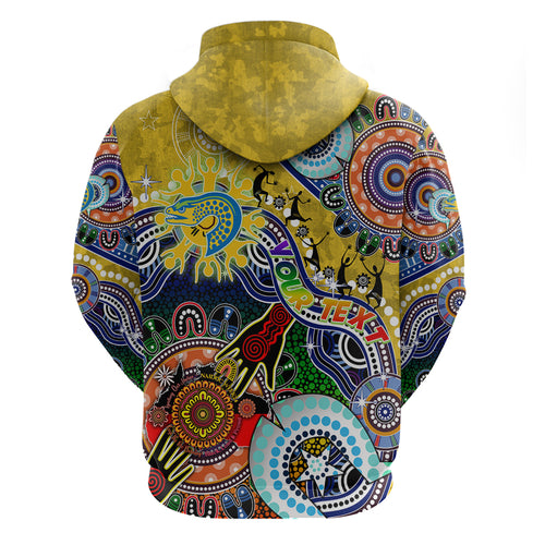 Personalised Eels NAIDOC Week 2024 Zip Hoodie Australia Aboriginal Dot Painting
