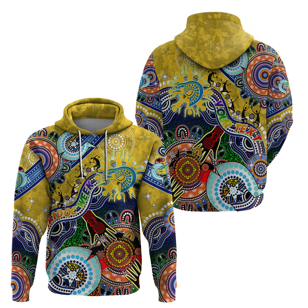 Personalised Eels NAIDOC Week 2024 Zip Hoodie Australia Aboriginal Dot Painting