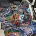 Personalised Panthers NAIDOC Week 2024 Back Car Seat Cover Australia Aboriginal Dot Painting