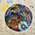 Personalised Panthers NAIDOC Week 2024 Beach Blanket Australia Aboriginal Dot Painting