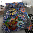 Personalised Panthers NAIDOC Week 2024 Bedding Set Australia Aboriginal Dot Painting