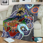 Personalised Panthers NAIDOC Week 2024 Blanket Australia Aboriginal Dot Painting