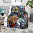 Personalised Panthers NAIDOC Week 2024 Blanket Australia Aboriginal Dot Painting