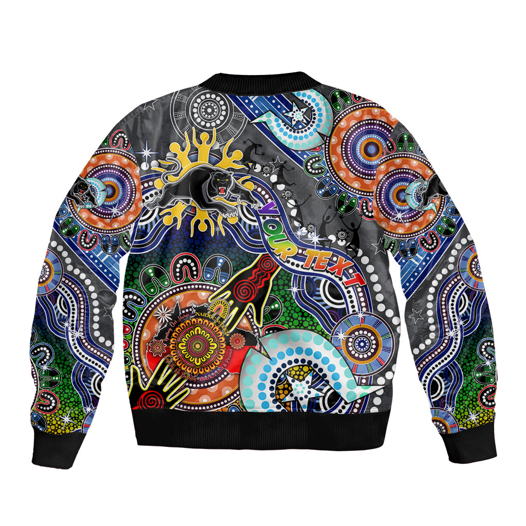 Personalised Panthers NAIDOC Week 2024 Bomber Jacket Australia Aboriginal Dot Painting