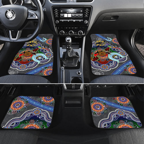 Personalised Panthers NAIDOC Week 2024 Car Mats Australia Aboriginal Dot Painting