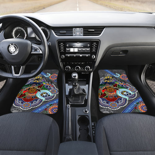 Personalised Panthers NAIDOC Week 2024 Car Mats Australia Aboriginal Dot Painting