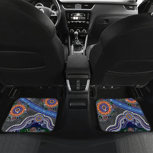 Personalised Panthers NAIDOC Week 2024 Car Mats Australia Aboriginal Dot Painting