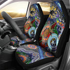 Personalised Panthers NAIDOC Week 2024 Car Seat Cover Australia Aboriginal Dot Painting