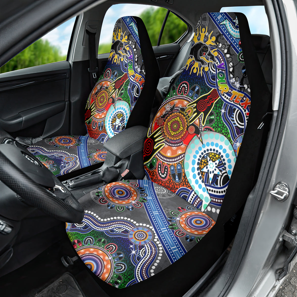 Personalised Panthers NAIDOC Week 2024 Car Seat Cover Australia Aboriginal Dot Painting