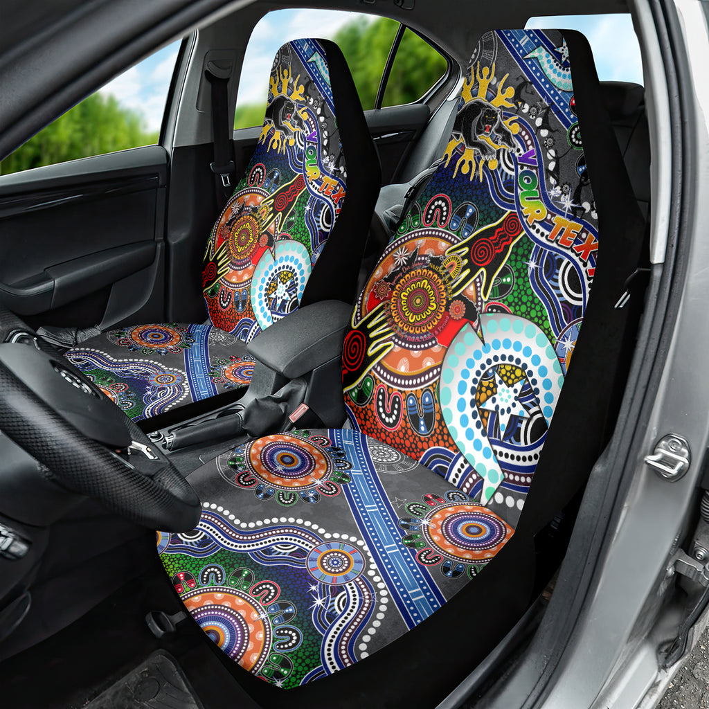Personalised Panthers NAIDOC Week 2024 Car Seat Cover Australia Aboriginal Dot Painting