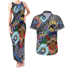 Personalised Panthers NAIDOC Week 2024 Couples Matching Tank Maxi Dress and Hawaiian Shirt Australia Aboriginal Dot Painting