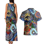 Personalised Panthers NAIDOC Week 2024 Couples Matching Tank Maxi Dress and Hawaiian Shirt Australia Aboriginal Dot Painting