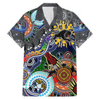 Personalised Panthers NAIDOC Week 2024 Family Matching Mermaid Dress and Hawaiian Shirt Australia Aboriginal Dot Painting