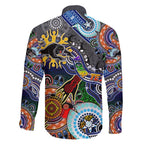 Personalised Panthers NAIDOC Week 2024 Family Matching Summer Maxi Dress and Hawaiian Shirt Australia Aboriginal Dot Painting