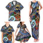 Personalised Panthers NAIDOC Week 2024 Family Matching Tank Maxi Dress and Hawaiian Shirt Australia Aboriginal Dot Painting