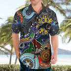 Personalised Panthers NAIDOC Week 2024 Hawaiian Shirt Australia Aboriginal Dot Painting