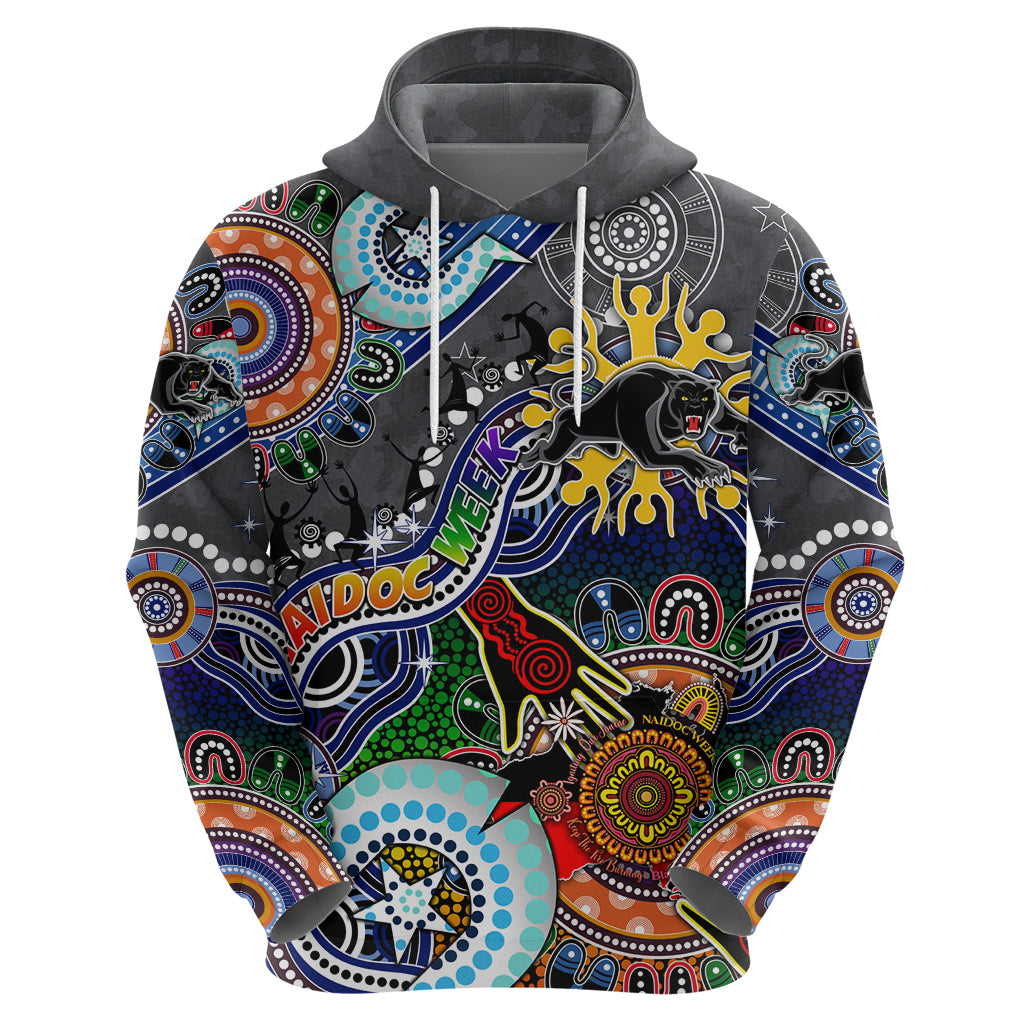 Personalised Panthers NAIDOC Week 2024 Hoodie Australia Aboriginal Dot Painting