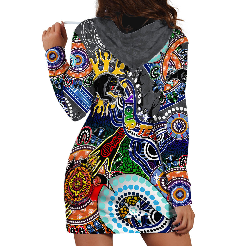 Personalised Panthers NAIDOC Week 2024 Hoodie Dress Australia Aboriginal Dot Painting