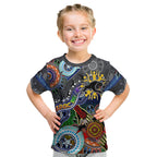Personalised Panthers NAIDOC Week 2024 Kid T Shirt Australia Aboriginal Dot Painting