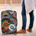 Personalised Panthers NAIDOC Week 2024 Luggage Cover Australia Aboriginal Dot Painting