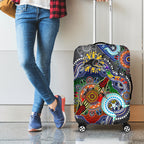 Personalised Panthers NAIDOC Week 2024 Luggage Cover Australia Aboriginal Dot Painting