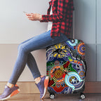 Personalised Panthers NAIDOC Week 2024 Luggage Cover Australia Aboriginal Dot Painting